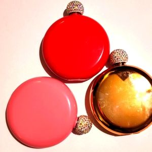 Party size flask red , pink, and gold.